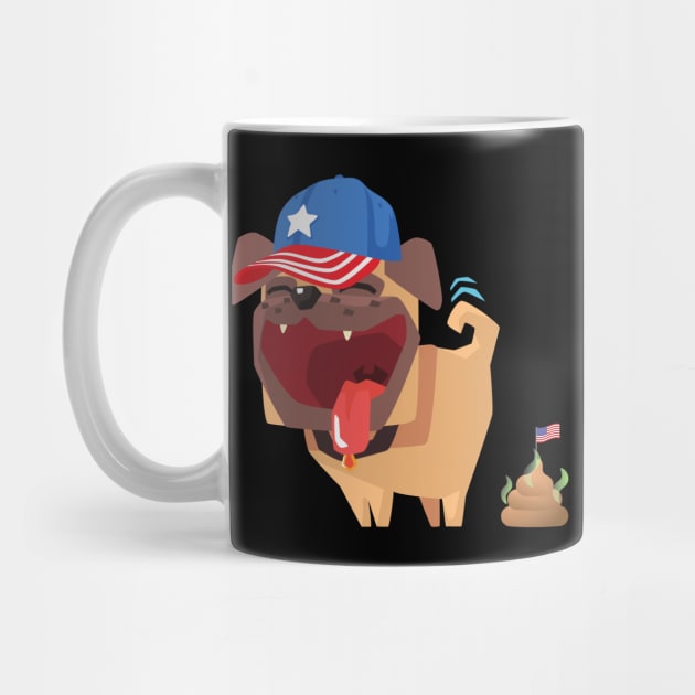 Patriotic American Bulldog Funny Design by nathalieaynie